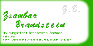 zsombor brandstein business card